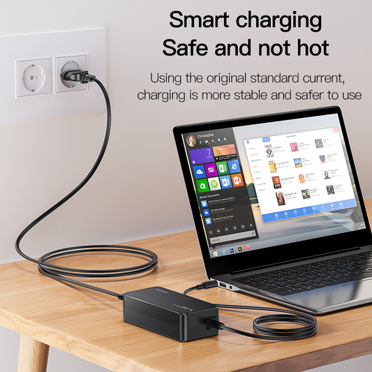 Yesido CG11E 65W Universal Laptop Charger Adapter - 15 Interchangeable Tips,
