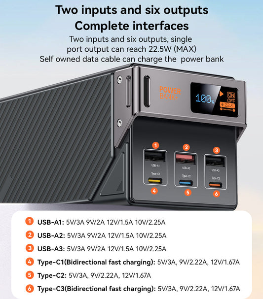 Yesido YP63 50000mAh LED Display Six-port Power Bank