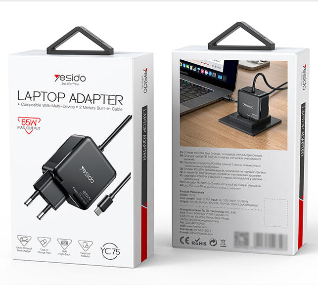 Yesido YC75 65W Type-C Laptop GaN Charger