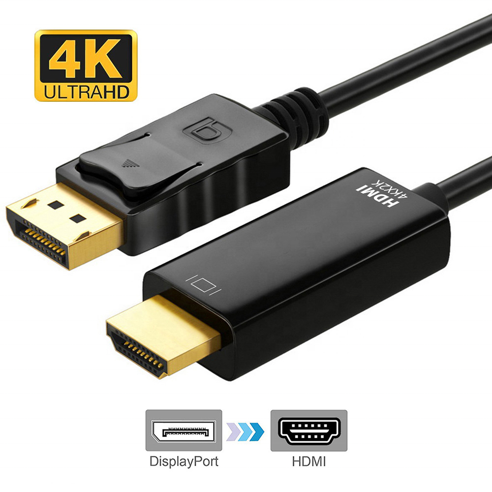Pollen Display Port (DP) To HDMI Cable Black - 1.8m
