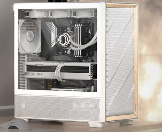 Antec FLUX Mid-Tower E-ATX Gaming Chassis Wood Front Panel