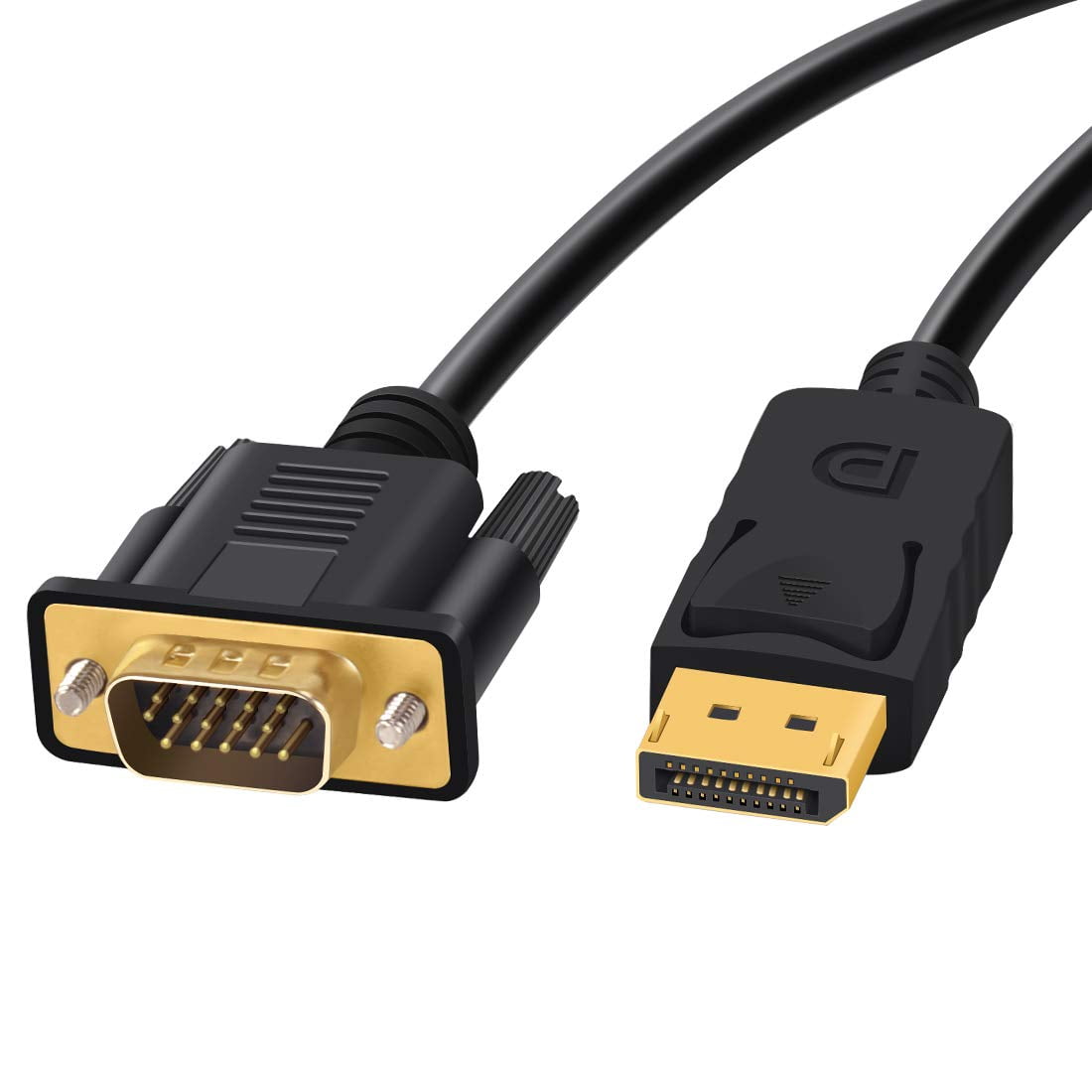 Pollen Display Port (DP) To Vga Cable Black - 1.8m