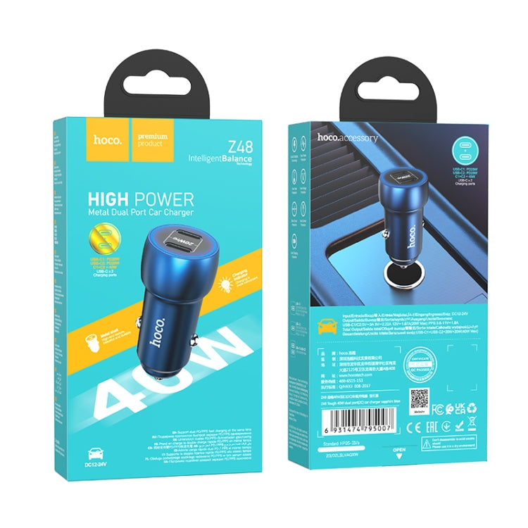 Hoco Car charger Z48 40W cable set Type C - iP 1m