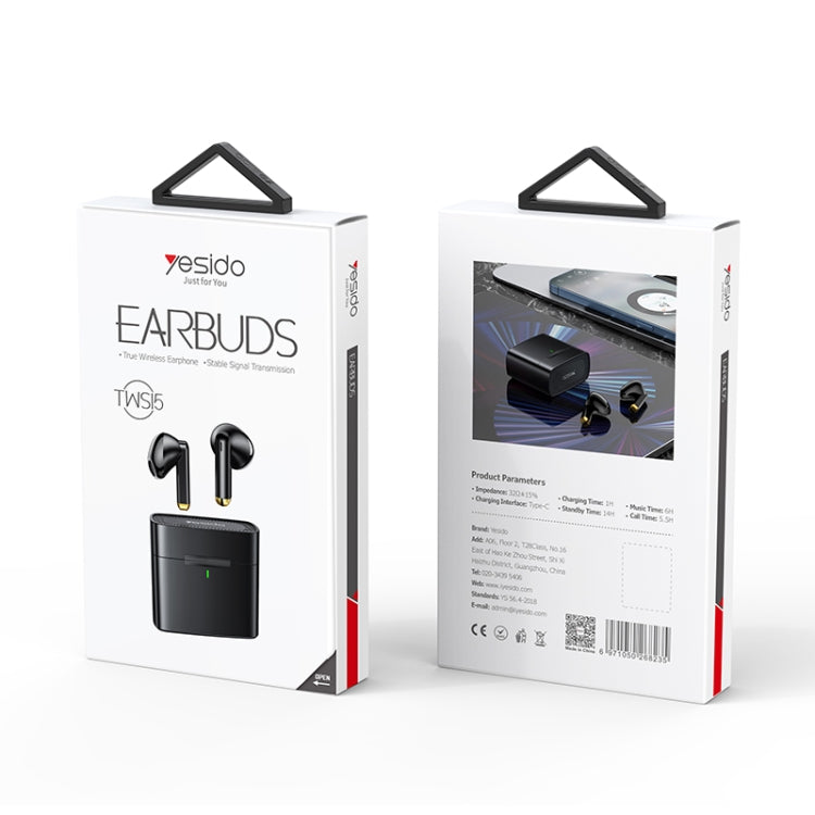 Yesido TWS15 Square True Wireless Bluetoot Earphone