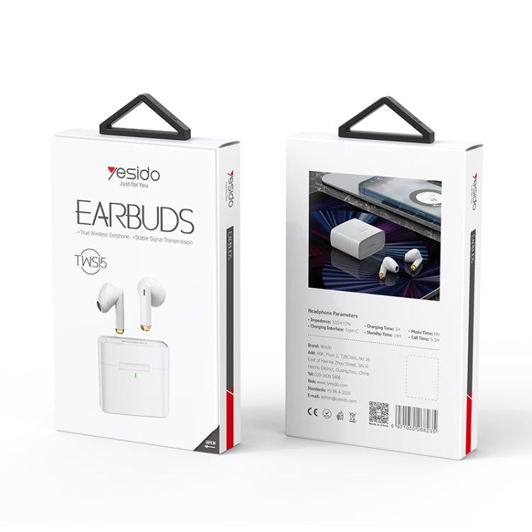 Yesido TWS15 Square True Wireless Bluetoot Earphone