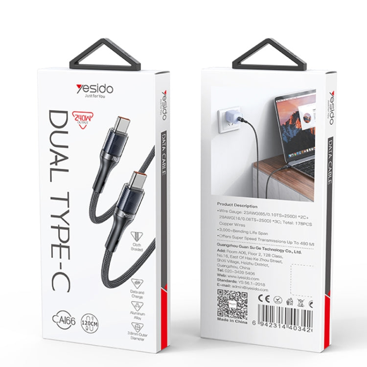 YESIDO CA166 Type-C Charge & Data Cable - 240W