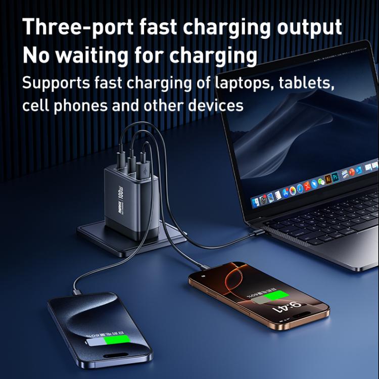 REMAX U2 100W GaN Fast Charging Adapter for Laptop / Tablet / Phone