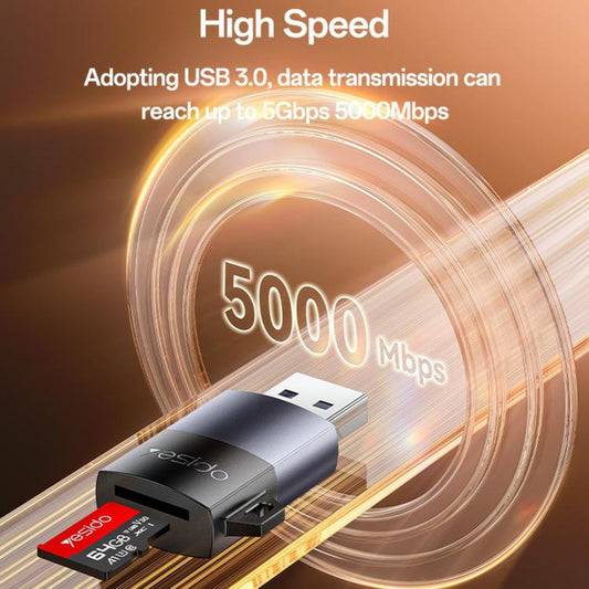 Yesido GS36 USB 3.0 TF Card Reader(Black)