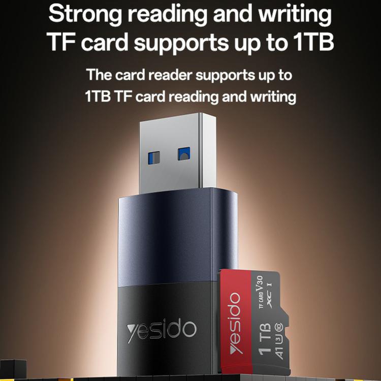 Yesido GS36 USB 3.0 TF Card Reader(Black)
