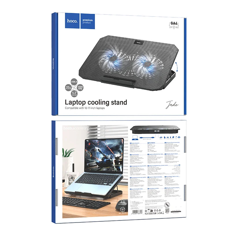 Hoco GA4 Dual Fan Laptop Cooling Stand