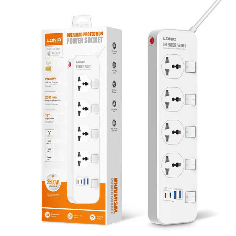 LDNIO SC4408CSurge Protector Power Strip With 4 USB Port