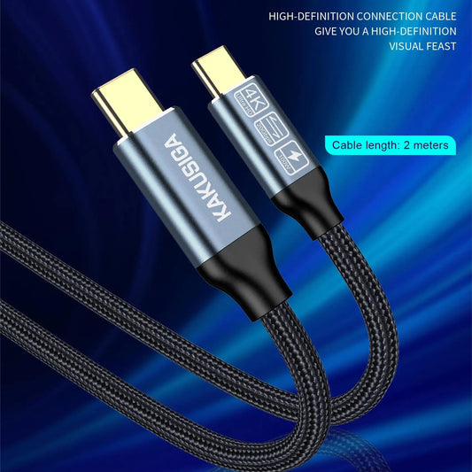 KSC-988 USB 3.2 Gen2, 20Gbps, 100W (4K@60Hz) Charging Cable - 2m