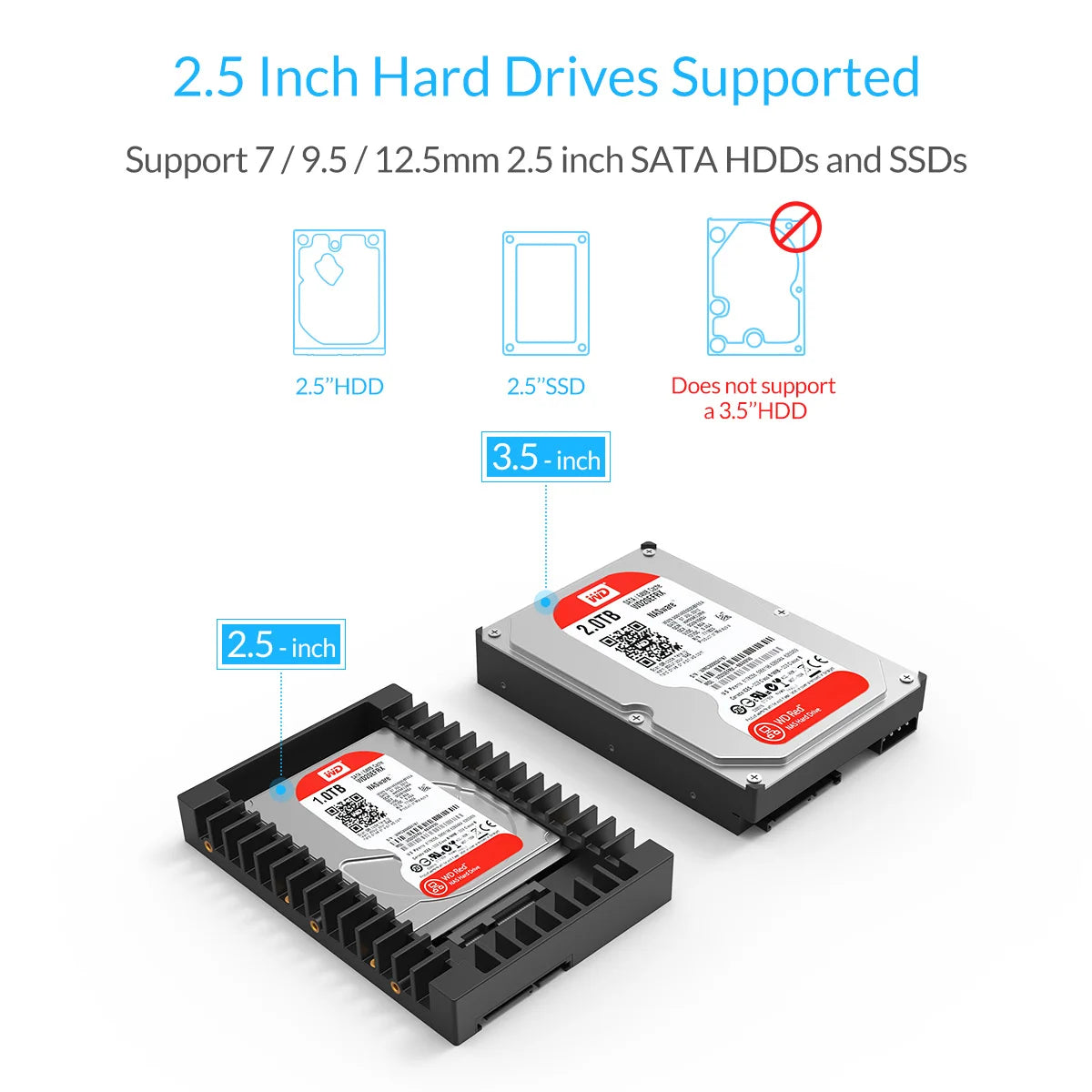 ORICO 2.5 to 3.5 inch Hard Drive Caddy