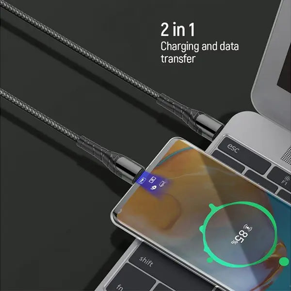 LDNIO LC102 65W Type-C Fast Charging Data Cable - 2M