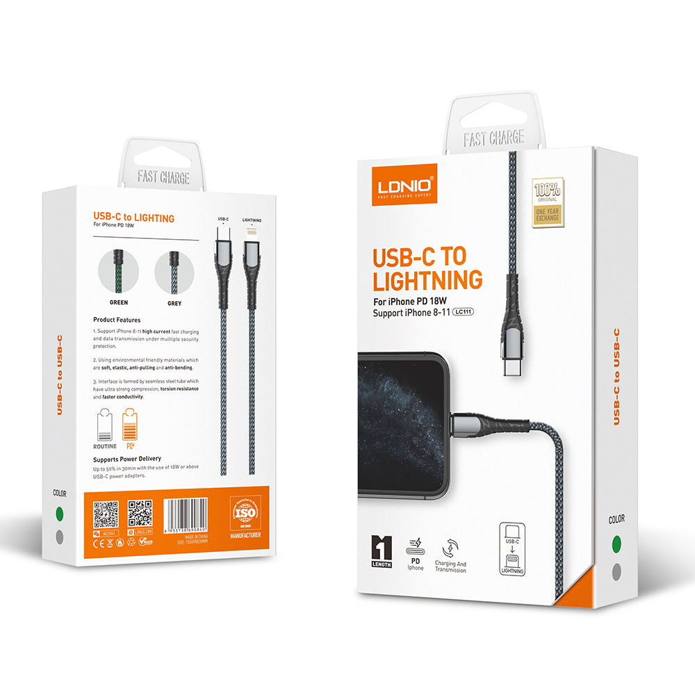 LDNIO - LC112 - Type-C to iPhone Cable 2m