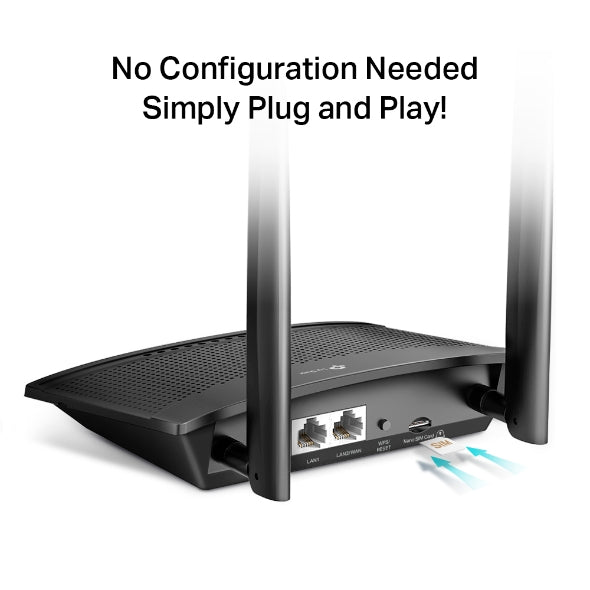 TP-Link TL-MR100 300Mb Wireless N 4G LTE WiFi Router with SIM Slot TPLink