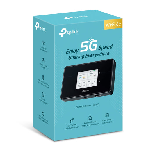 TP-LINK M8550 | 5G TRI-BAND MOBILE WI-FI Router - 32 Devices
