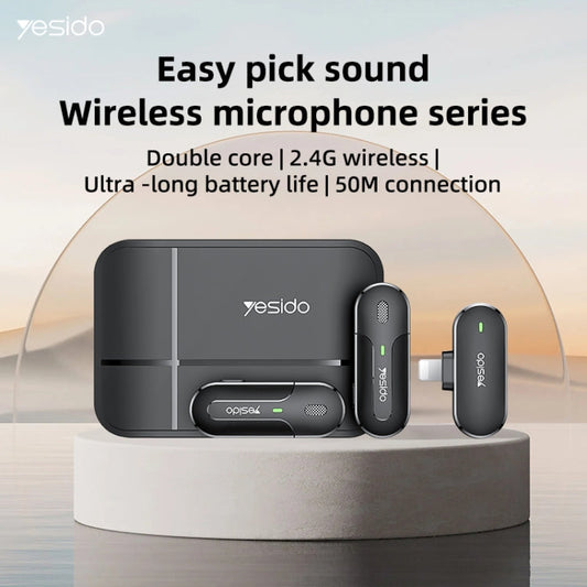 YESIDO KR16 2 in 1 Wireless Lavalier Microphone