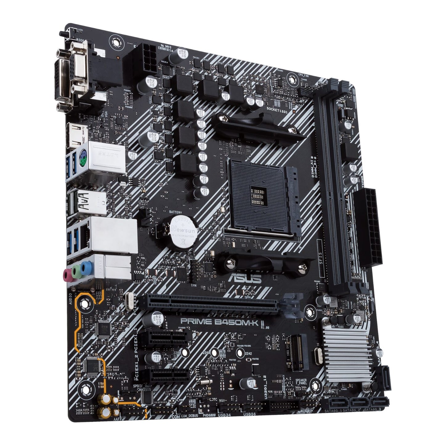 ASUS PRIME B450M-K II mATX Motherboard – AM4, DDR4, HDMI, M.2, USB3.2