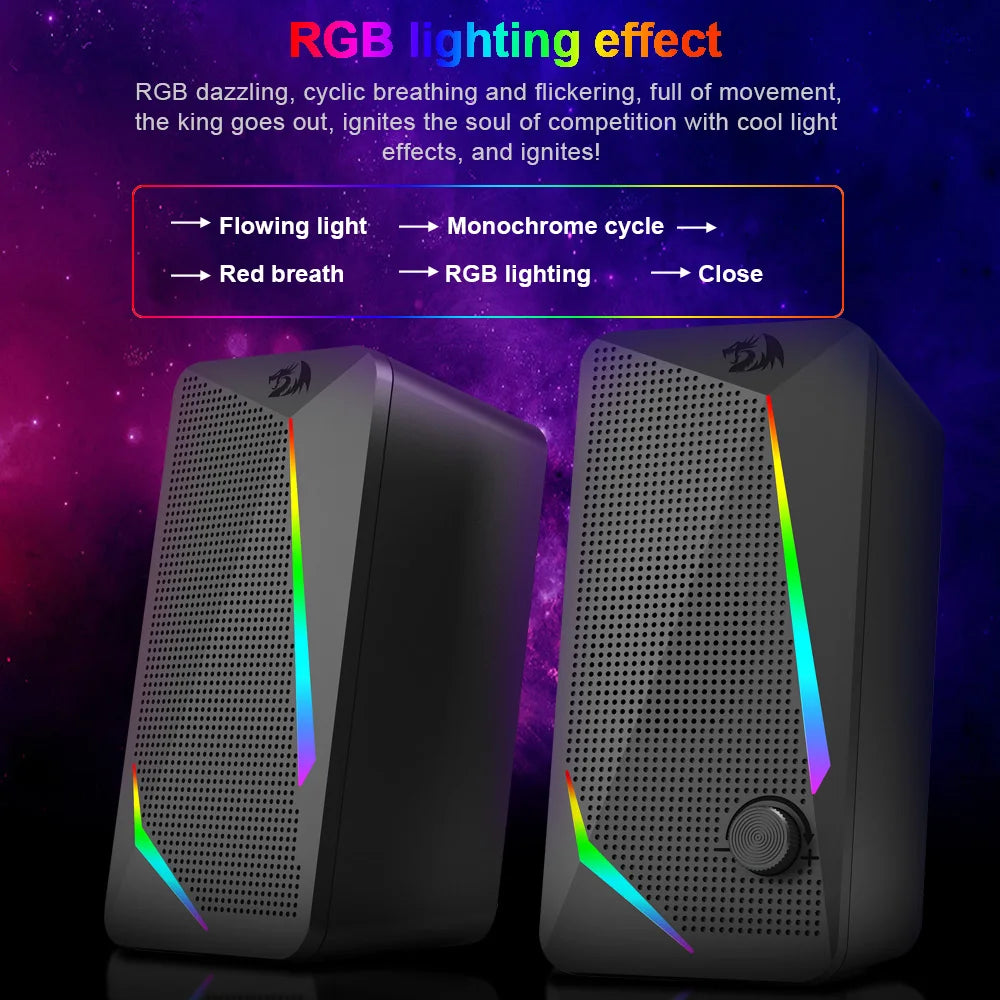 Redragon GS510 WALTZ 2.0 RGB Gaming Speakers