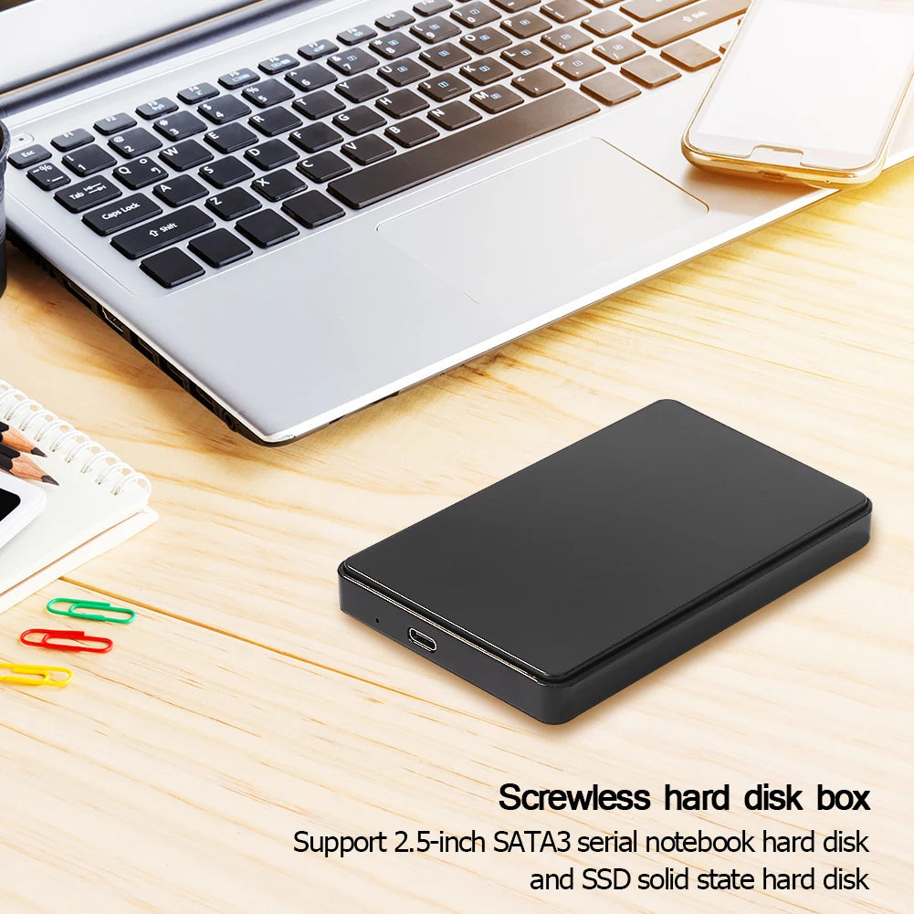 Pollen-Tech 2.5'' Hard Drive (HDD/SSD) Enclosure - Black