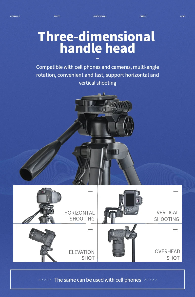 Yunteng VCT-668 Pro Camera Tripod with Damping Head Fluid Pan for SLR/DSLR