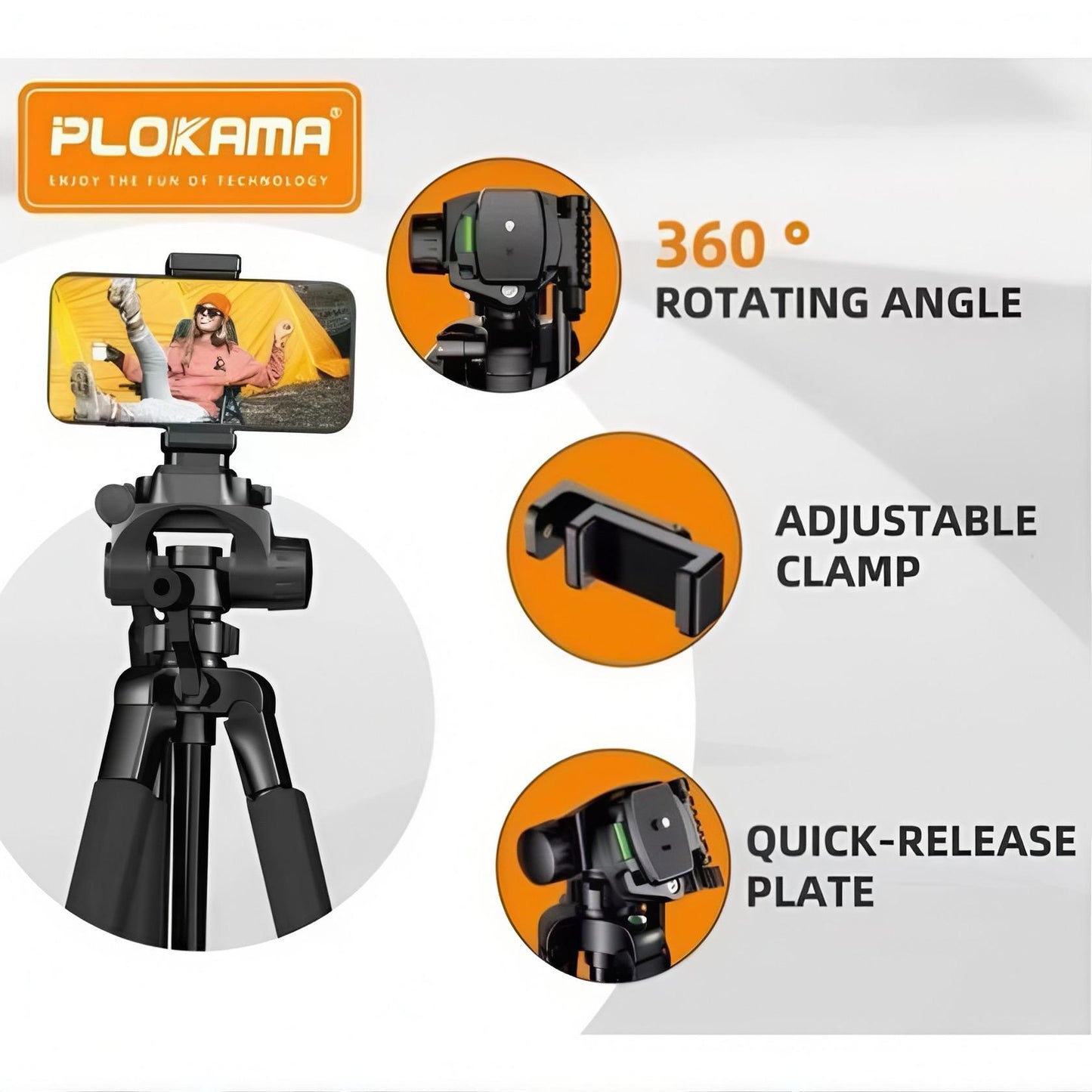 PLOKAMA PK-9930 Professional Tripod for photography and videography.