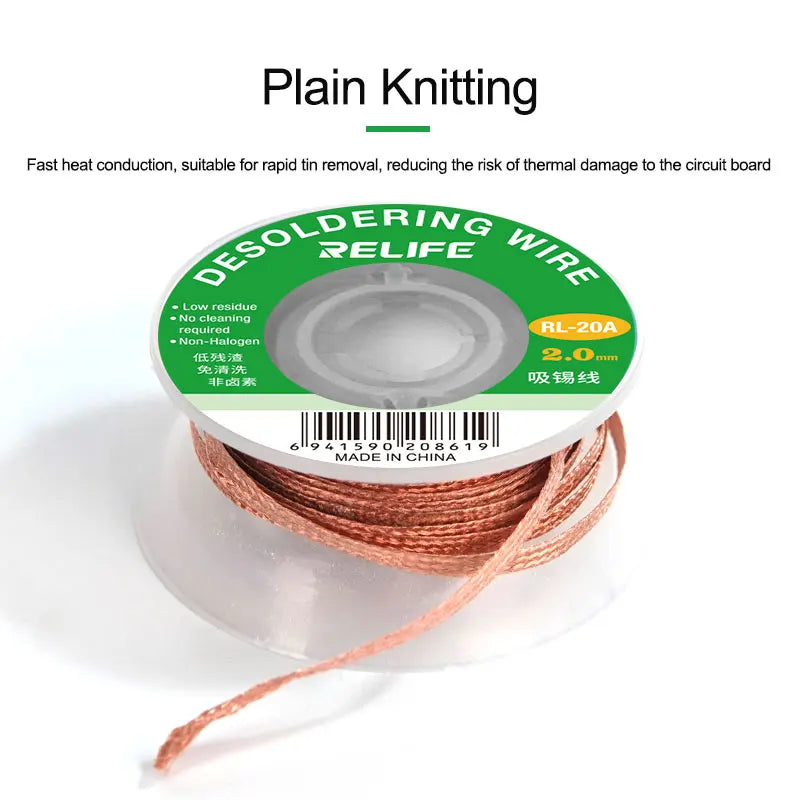 RELIFE RL-20A Desoldering Braid / Welding Wick Solder Remover
