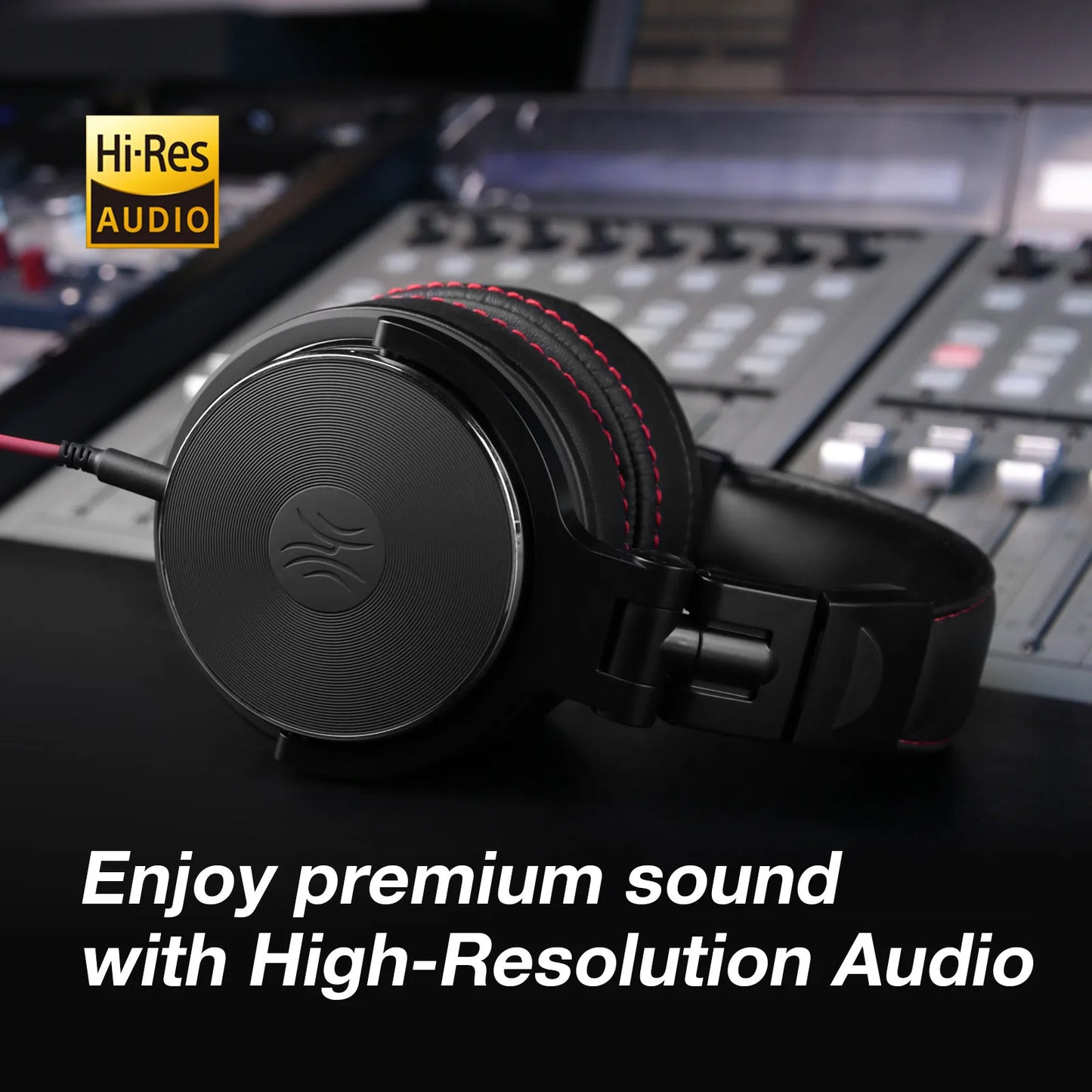 Oneodio Pro 50 Professional Wired Over Ear DJ and Studio Headphones - BK