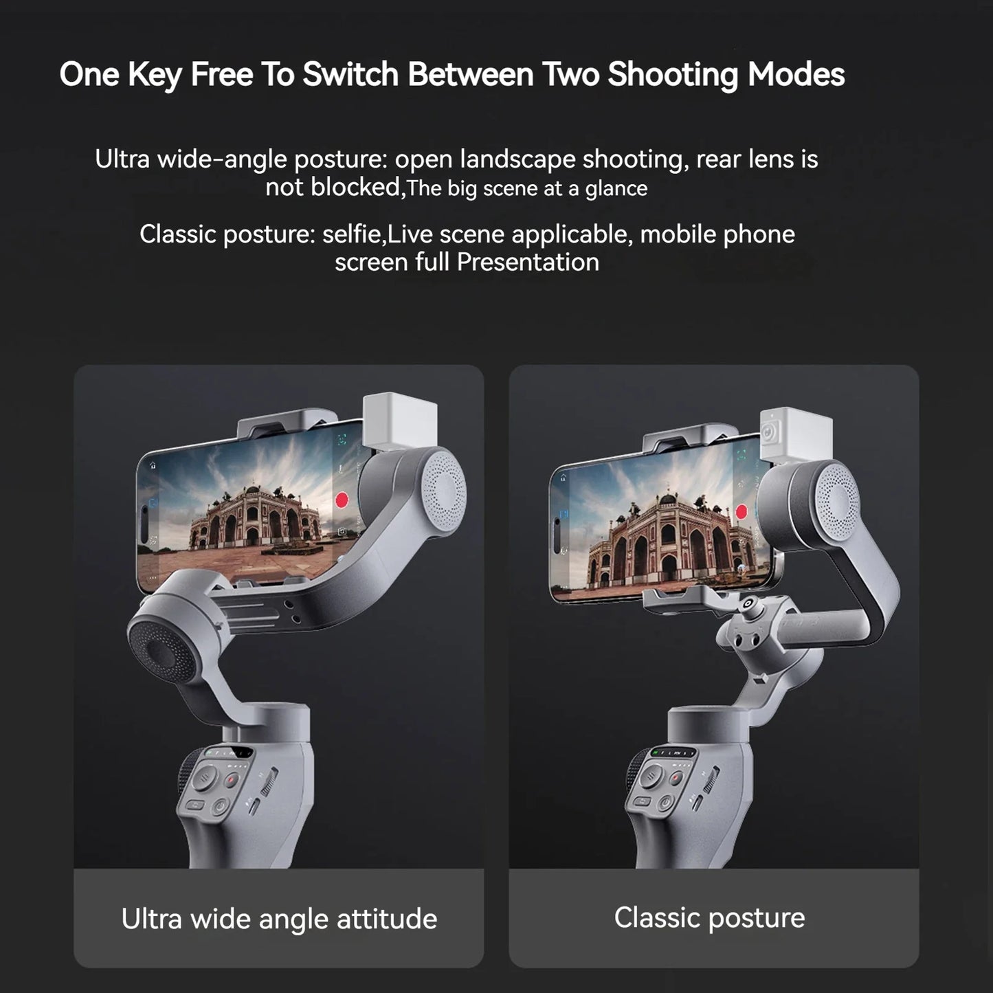 Capture 5 Gimbal Stabilizer 3-Axis with AI Tracking Sensor