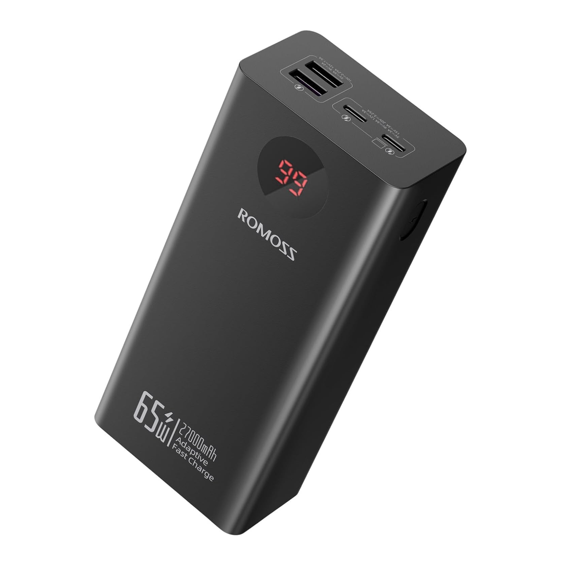 Romoss PEA27S Pro 27000mAh 65W Fast Charge Power Bank – Black