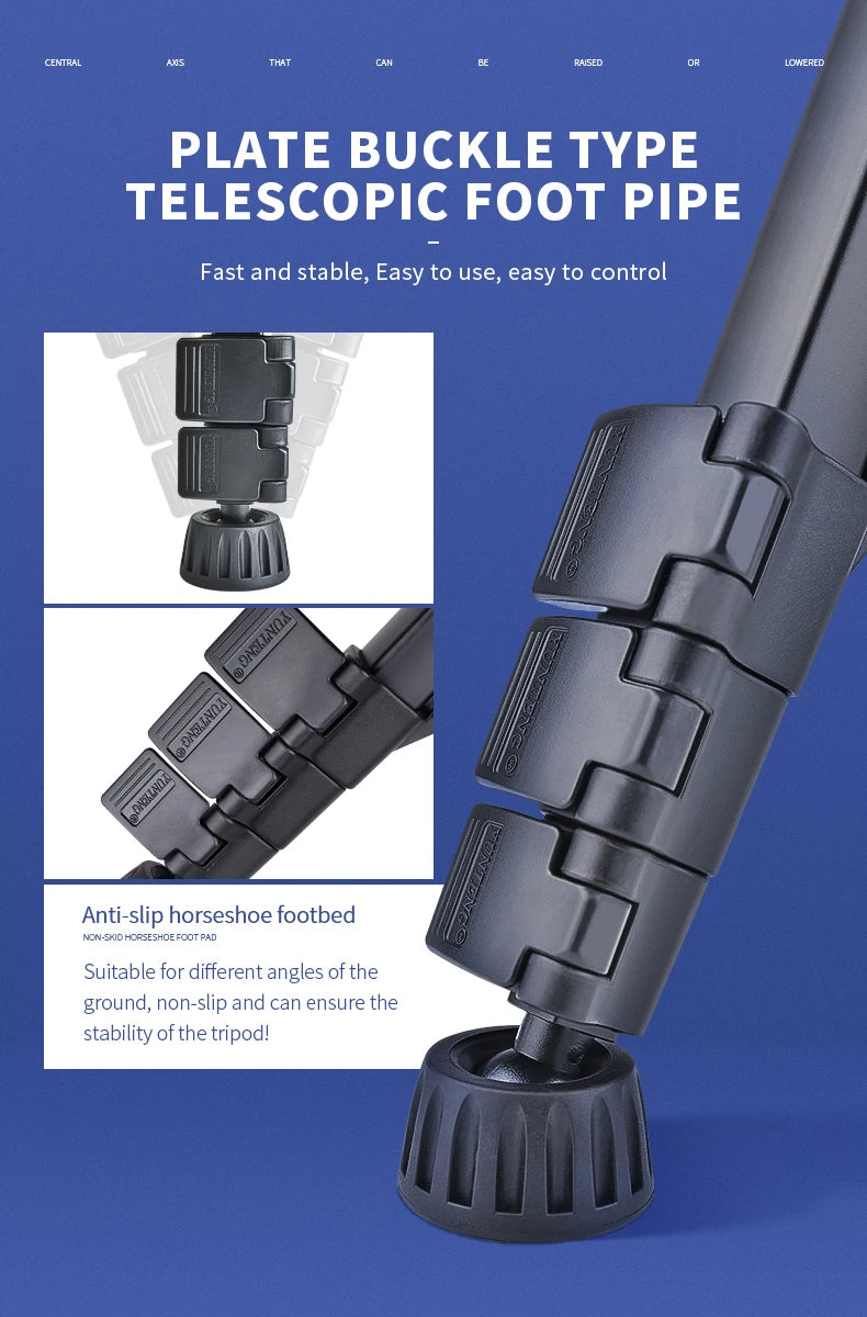 Yunteng VCT-668 Pro Camera Tripod with Damping Head Fluid Pan for SLR/DSLR