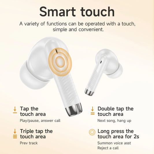 HOCO EQ24 TWS White Wireless Bluetooth Earbuds - White