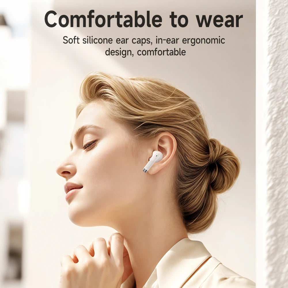 HOCO EQ24 TWS White Wireless Bluetooth Earbuds - White