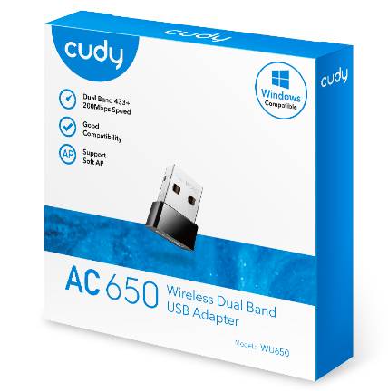 Cudy AC650 Dual Band WiFi Mini USB Adapter