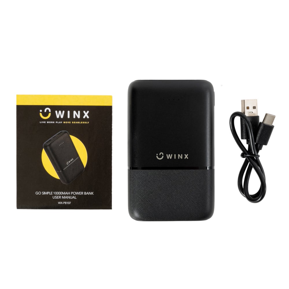 Winx GO Simple 10000mAh Powerbank Black WX-PB107