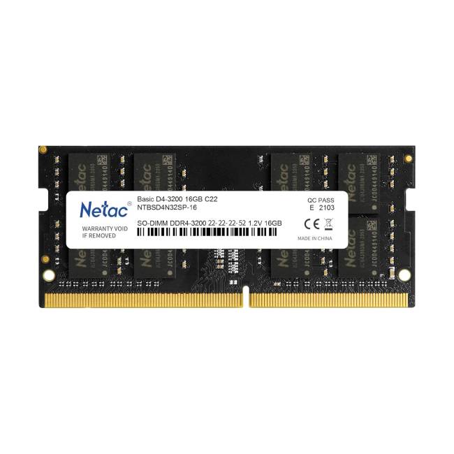 Netac 16GB DDR4 Memory Module 3200 MHz SODIMM