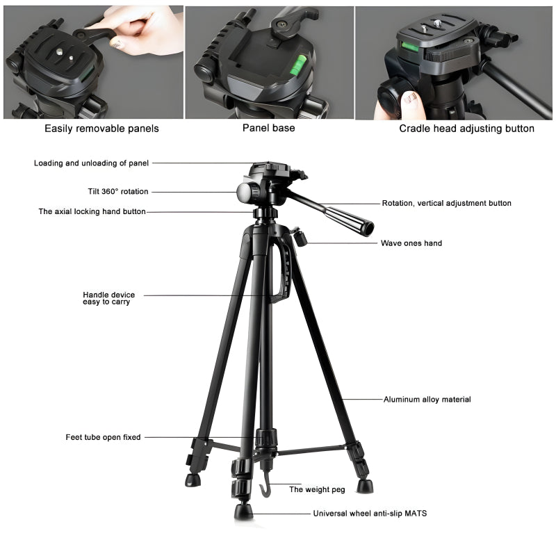 3520 Tripod SLR Camera Photography Live Video Stand,Mobile Phone Holder