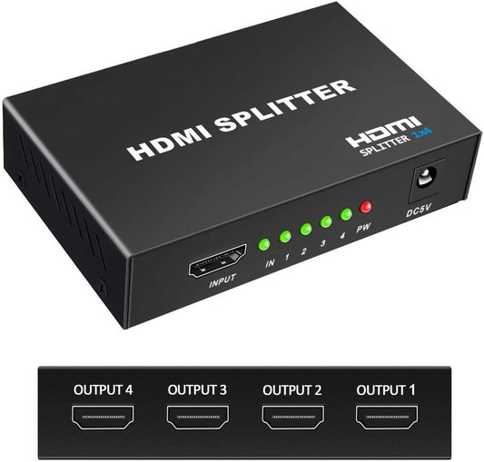 1x4 HDMI Splitter (HDMI input to 4 HDMI output) Full HD 1080P