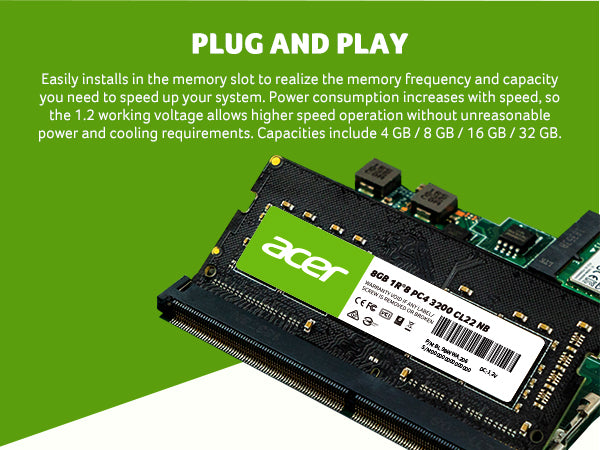 ACER 8GB DDR4 3200 NOTEBOOK RAM