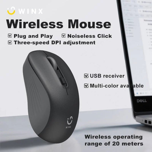 WINX CLICK Easy 1600DPI 2.4GHz Wireless Mouse – Black