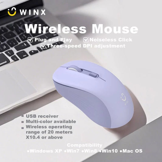 WINX CLICK Easy 1600DPI 2.4GHz Wireless Mouse – Purple