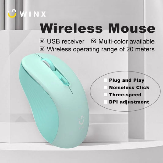 WINX CLICK Easy 1600DPI 2.4GHz Wireless Mouse – Green