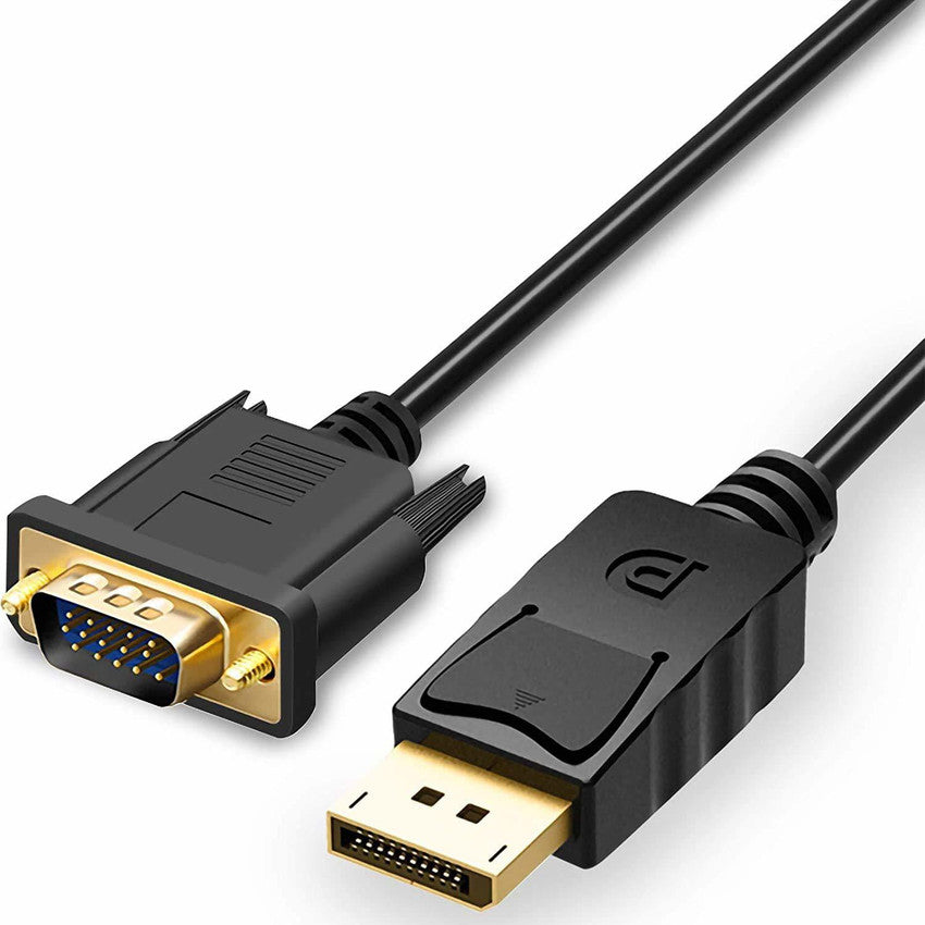 Pollen Display Port (DP) To Vga Cable Black - 1.8m