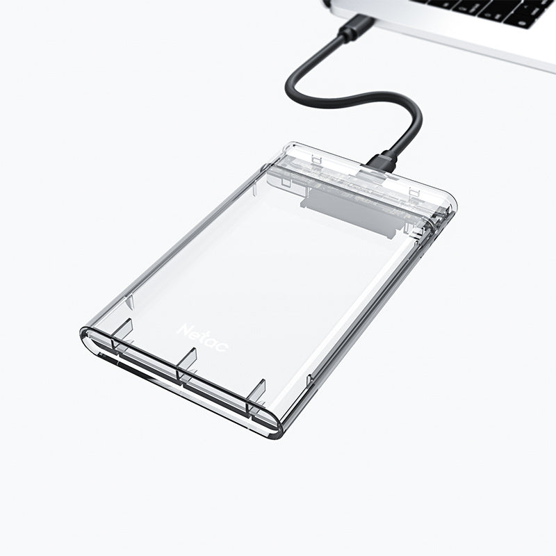 NETAC WH11 2.5-Inch Clear Portable HDD/SSD Hard Drive Enclosure