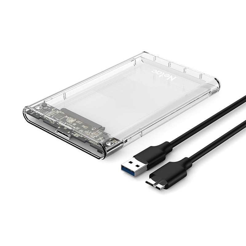 NETAC WH11 2.5-Inch Clear Portable HDD/SSD Hard Drive Enclosure