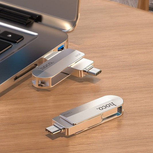 Hoco UD10 2-in1 OTG Flash Drive : TYPE-C + USB3.0 - 64GB