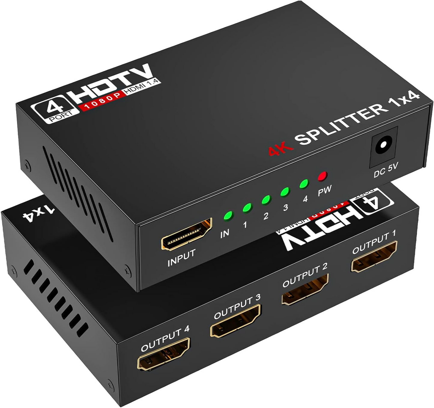1x4 HDMI Splitter (HDMI input to 4 HDMI output) Full HD 1080P
