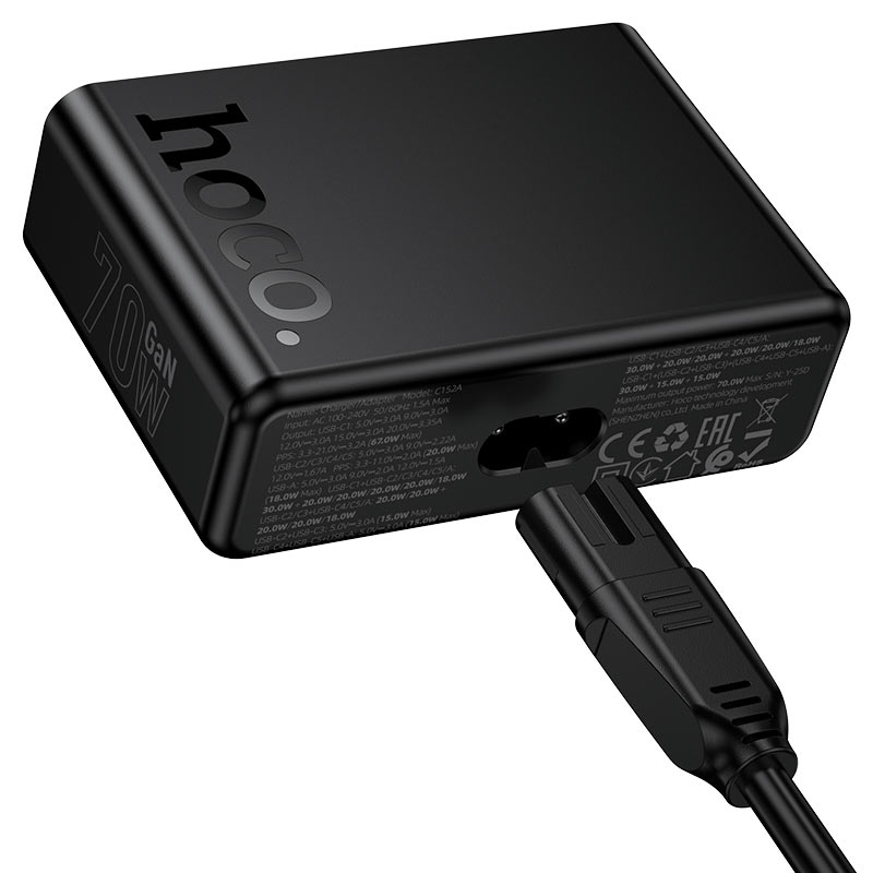 Hoco C152A GaN 6-in-1 Desktop Charging Station- 70W
