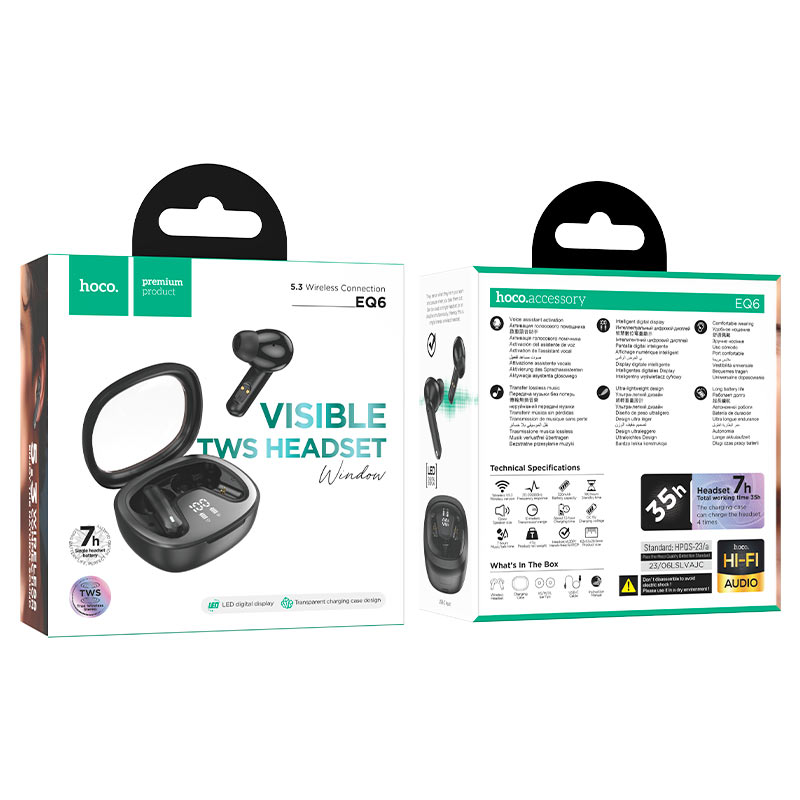 hoco EQ6 True Wireless Bluetooth Earphone